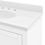 Style Selections Lowry 37-in White Single Sink Bathroom Vanity with White Acrylic Top