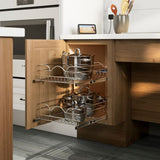 Rev-A-Shelf 14.75-in W x 19-in H 2-Tier Pull Out Metal Soft Close Basket