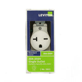 20 Amp Commercial Grade Double-Pole Single Outlet, White - Super Arbor