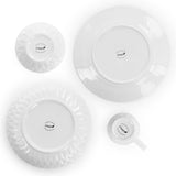18-Piece Sienna White Porcelain Dinnerware Set (Service for 4)
