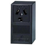 30 Amp Surface Mount Power Single Outlet, Black - Super Arbor