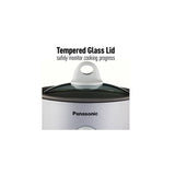 3-Cup Silver Automatic Rice Cooker with Glass Lid, Measuring Cup and Rice Scoop