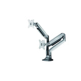 Dual Arm Monitor Mount with Full Motion Swivel Articulating Gas Springs for 13 in. - 30 in. Silver - Super Arbor
