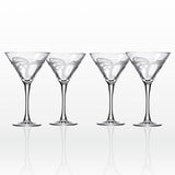 Palm Tree 10 oz. Clear Martini (Set of 4)
