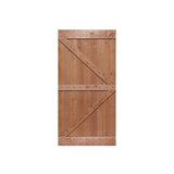 32 in. x 84 in. Ready-to-Assemble British Brace Hardwood Interior Sliding Barn Door Slab with Hardware Kit - Super Arbor