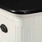 Wellington 44 in. W x 22 in. D Bath Vanity in Ivory with Granite Vanity Top in Black with White Sink