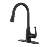Motion Activated Single-Handle Pull-Down Sprayer Kitchen Faucet in Matte Black - Super Arbor