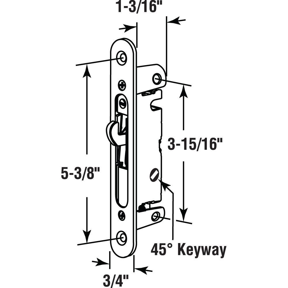 Mortise Latch with Security Adaptor Plate - Super Arbor