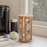 30-Count Bamboo Coffee Pod Carousel