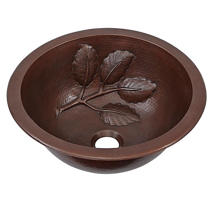 SINKOLOGY Newton All-In-One 14 in. Dual Mount Copper Bathroom Sink with Pfister Centerset Rustic Bronze Faucet and Drain