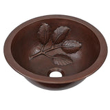 SINKOLOGY Newton All-In-One 14 in. Dual Mount Copper Bathroom Sink with Pfister Centerset Rustic Bronze Faucet and Drain
