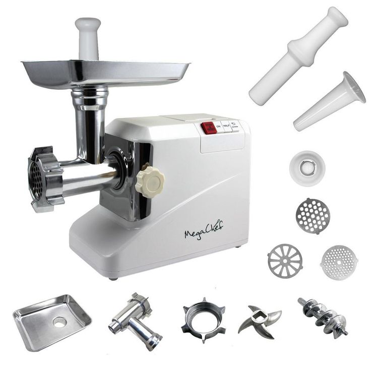 MG-750 1800W Meat Grinder with Kibbe and Sausage Attachments