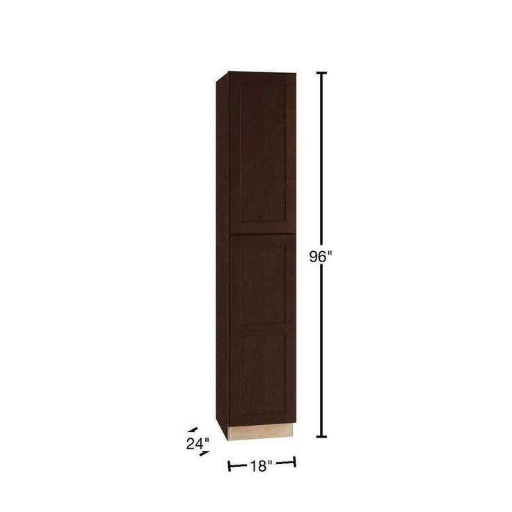 Home Decorators Collection Newport 18 in. W x 24 in. D x 96 in. H Assembled Plywood Pantry Kitchen Cabinet in Manganite with Soft Close LH