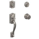 Schlage F60 Camelot Camelot Antique Brass Single-Cylinder Deadbolt Keyed Entry Door Handleset