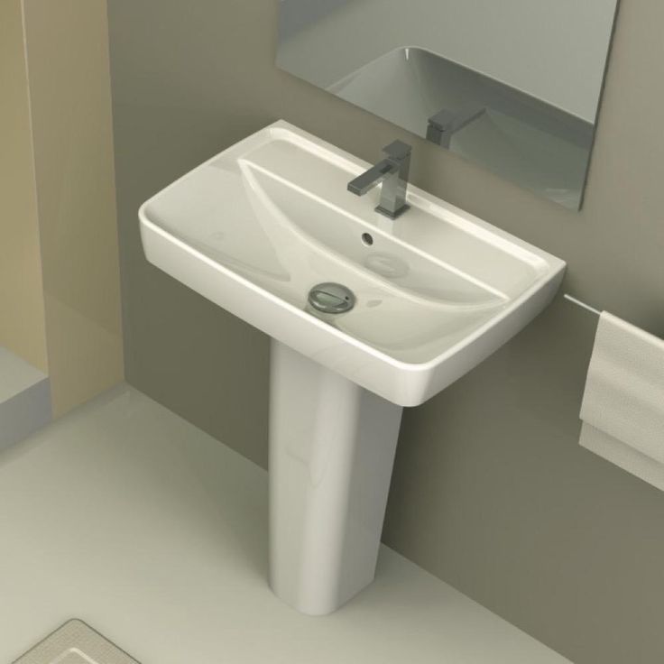Nameeks Duru Pedestal Sink in White