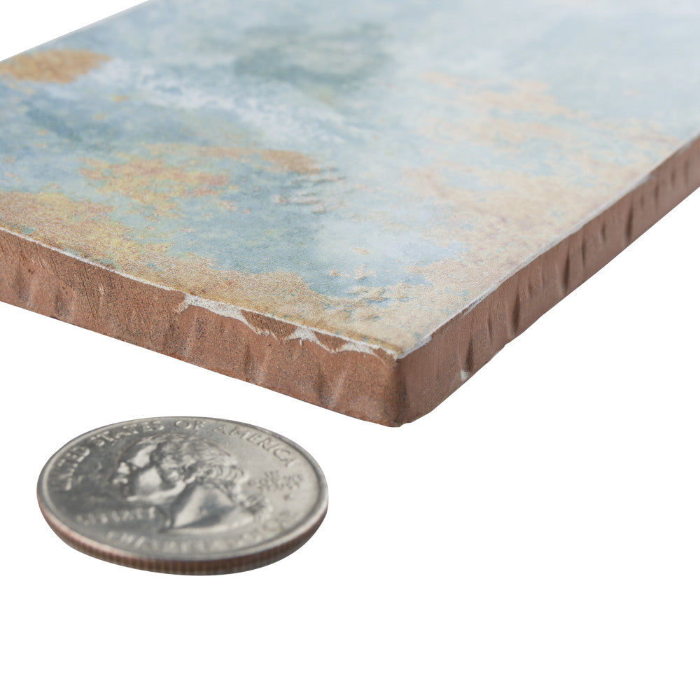Merola Tile Biarritz Blue 3 in. x 6 in. Ceramic Wall Tile (6.04 sq. ft./Case)