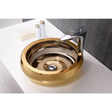 Levi Vessel Sink in Smoothed Gold - Super Arbor