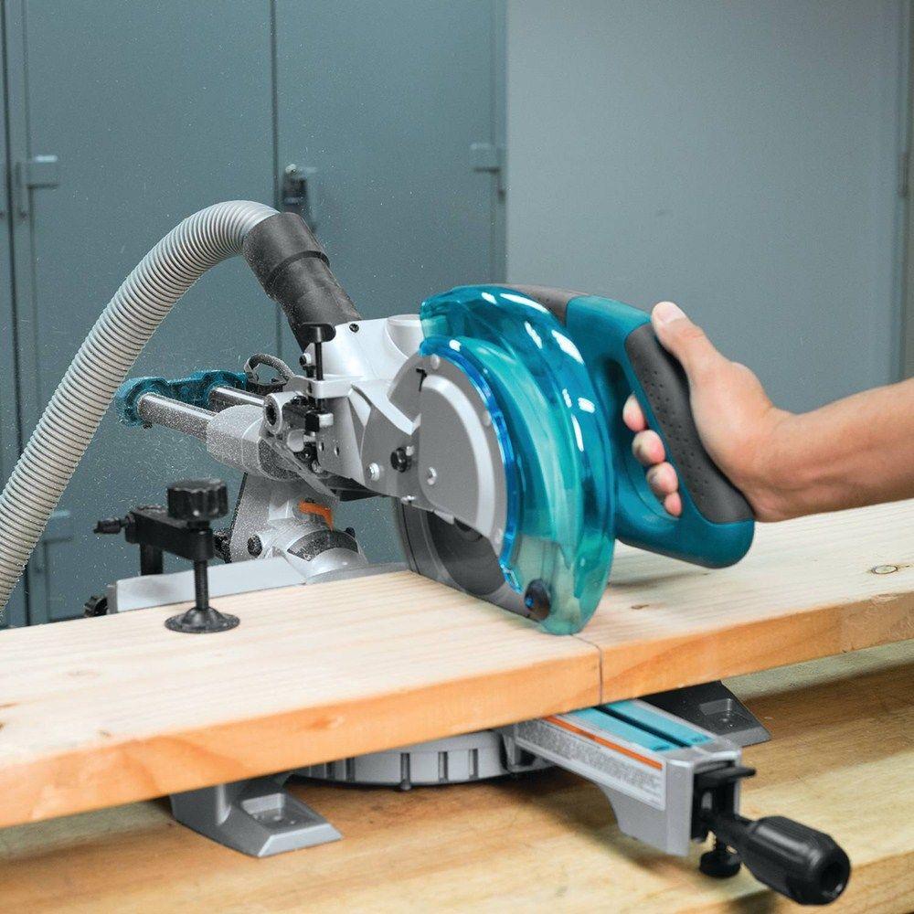 10.5 Amp 8-1/2 in. Corded Single Bevel Sliding Compound Miter Saw w/ Electric Brake, Soft Start, LED Light and 48T Blade - Super Arbor