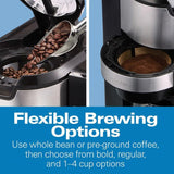 12-Cup Black Programmable Grind and Brew Coffee Maker