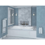 Star 6 ft. Rectangular Drop-in Whirlpool and Air Bath Tub in White - Super Arbor