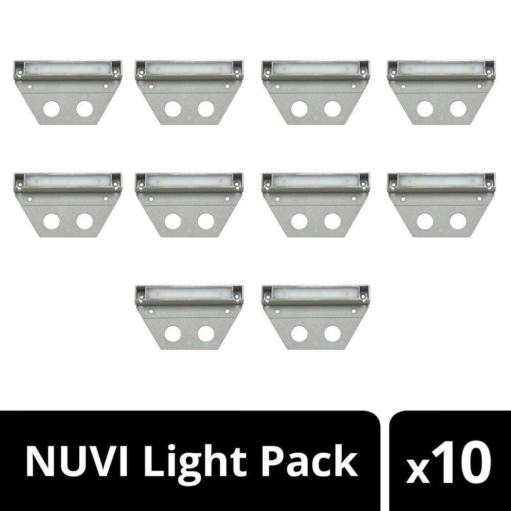 Ultra-Warm Integrated LED Titanium Hardscape Light (10-Pack) (2700K) - Super Arbor