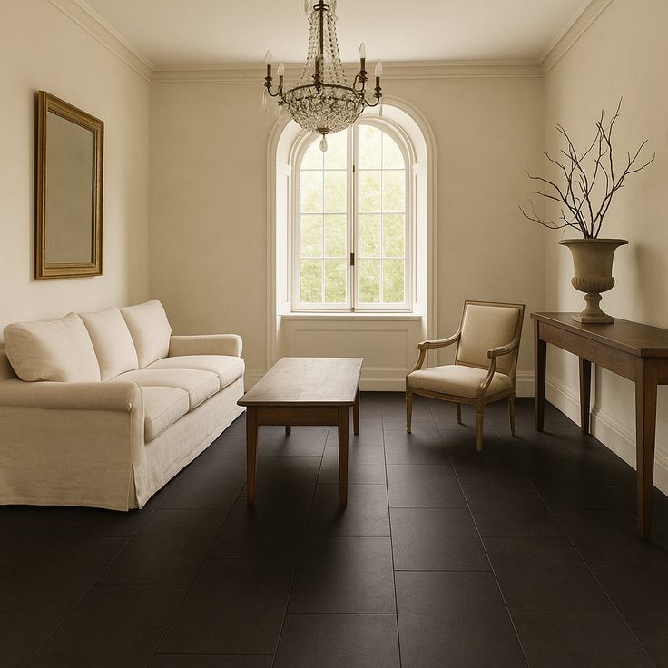 Overlook Slate 22 MIL x 18.5 in. W x 37 in. L Click Lock Waterproof Vinyl Tile Flooring (19.1 sq. ft./case)