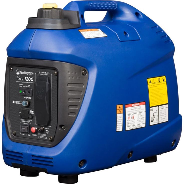 Westinghouse iGen1200 1,200/1,000 Watt Gas Powered Portable Inverter Generator with Enhanced Fuel Efficiency