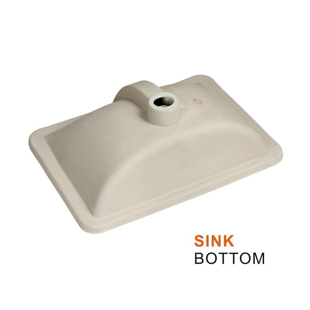 18 in. x 13 in. Rectangular Lavatory Undercounter Bathroom Ceramic Sink 1633W in White - Super Arbor