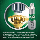 #10 x 3 in. T-Star Plus Drive Flat-Head Partial Thread Yellow Zinc Coated Multi-Material Screw (72 per Box)