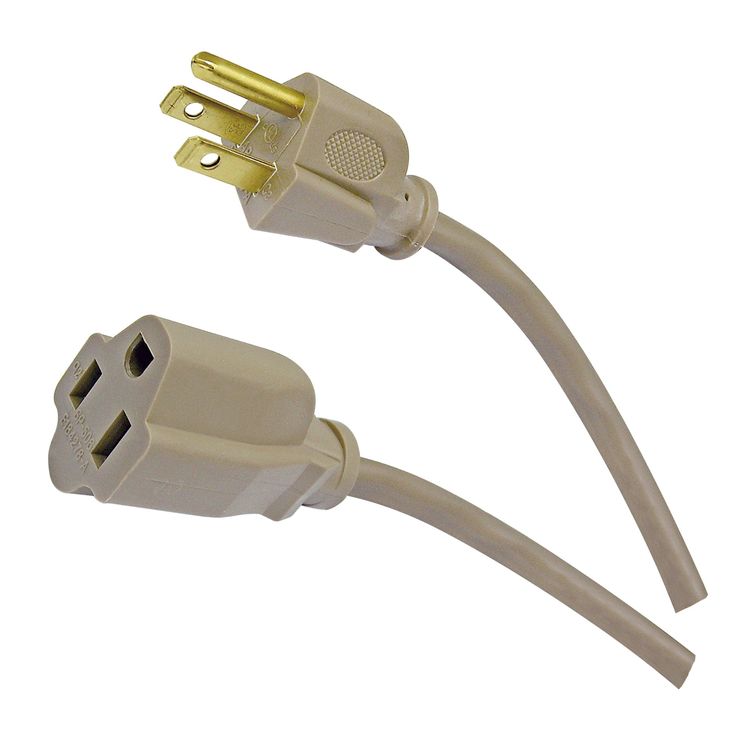 Hyper Tough 25FT 16AWG 3 Prong Tan Single Outlet Outdoor Extension Cord