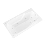 Coral 6 ft. Rectangular Drop-in Whirlpool Bathtub in White - Super Arbor