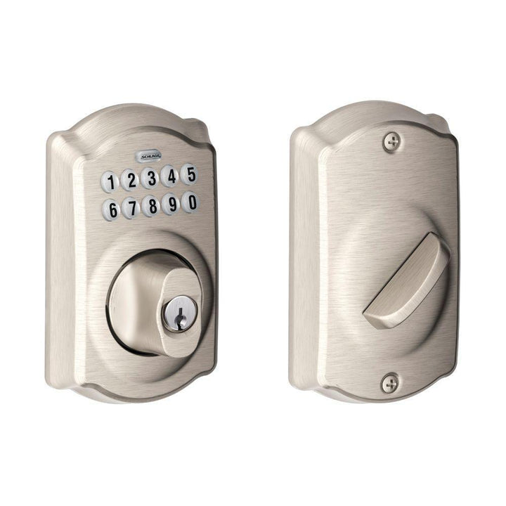 Camelot Satin Nickel Keypad Electronic Door Lock Deadbolt - Super Arbor