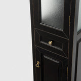 Andover 18 in. W x 16 in. D x 65 in. H Bathroom Linen Storage Tower Cabinet in Antique Black