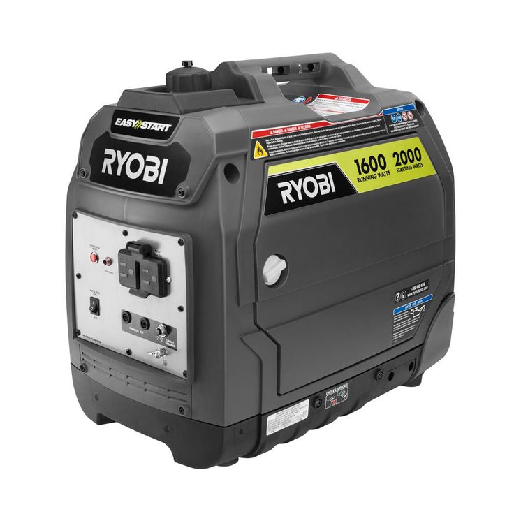 RYOBI 2,000-Watt Gray Gasoline Powered Digital Inverter Generator with Parallel Combo Kit