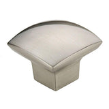 1-1/2 in. Satin Nickel Simple Soft Square Knob - Super Arbor