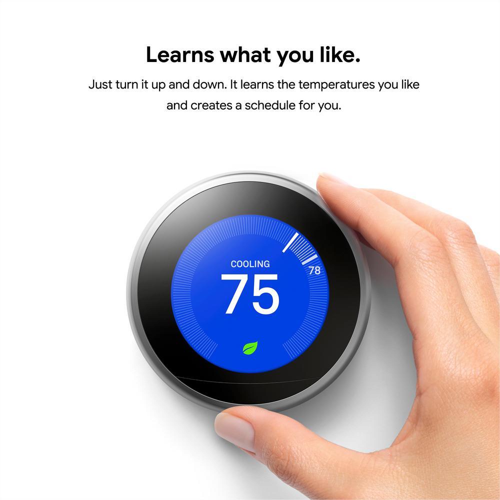 Nest Learning Thermostat 3rd Gen in Stainless Steel 10-pack - Super Arbor