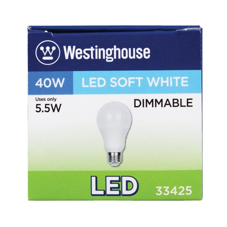 Westinghouse 40W Equivalent Soft White Omni A19 Dimmable LED Light Bulb
