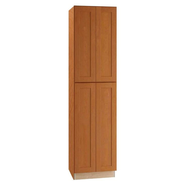 Home Decorators Collection Newport 24 in. W x 24 in. D x 90 in. H Assembled Plywood Pantry Kitchen Cabinet in Cinnamon with Soft Close