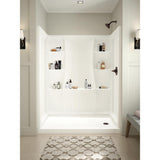 Classic 400 32 in. x 60 in. x 74 in. 3-Piece Direct-to-Stud Alcove Surround in White - Super Arbor