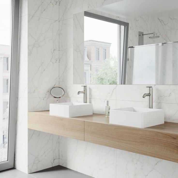 VIGO Dianthus Handmade Matte Stone Square Vessel Bathroom Sink in Matte White