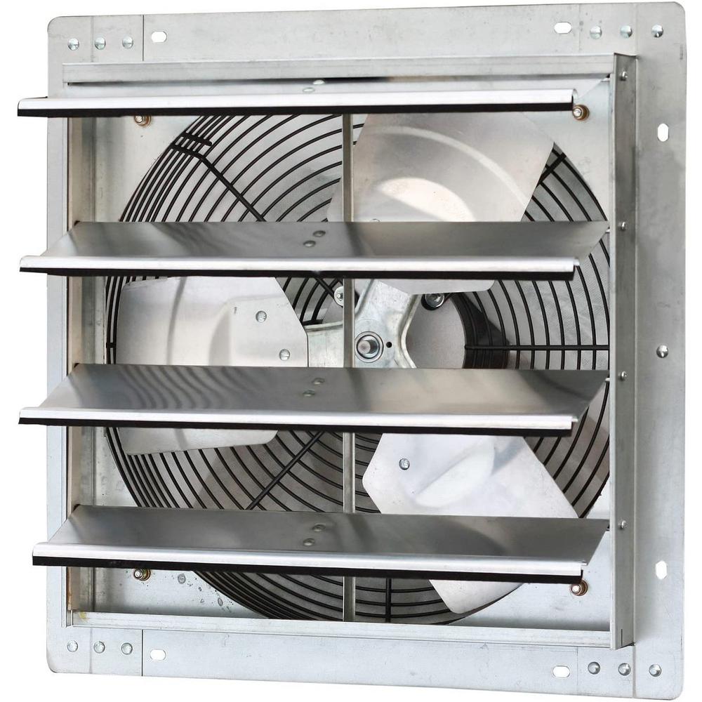 3368 CFM Silver Electric Powered Gable Mount Shutter Fan/Vent - Super Arbor