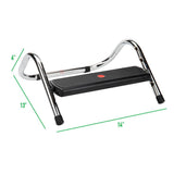 Black Metal Adjustable Foot Rest for Under Desk - Super Arbor
