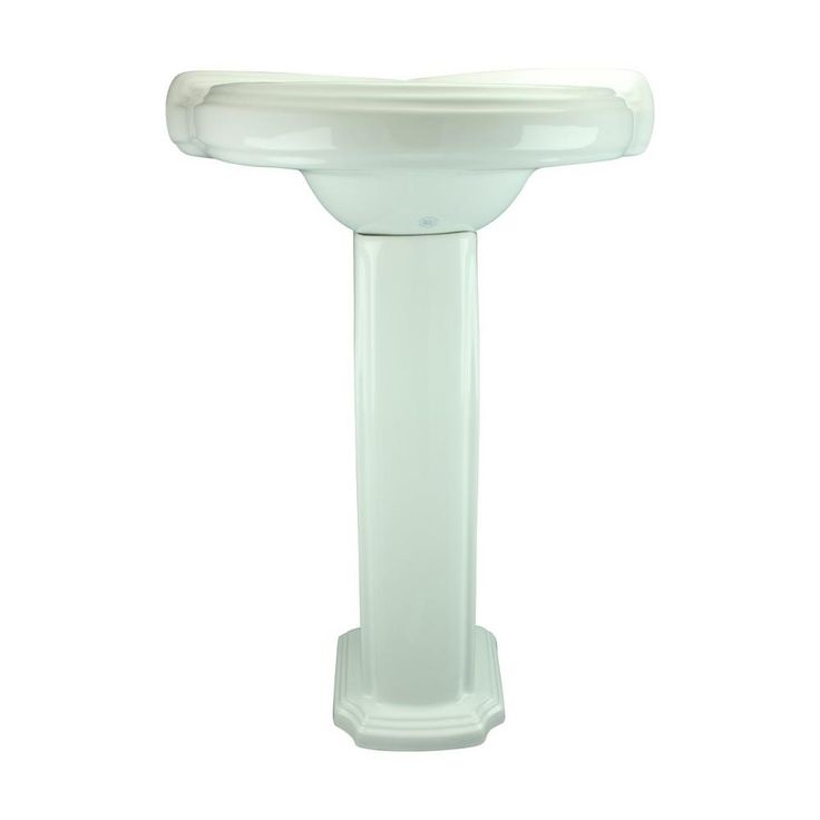 Portsmouth 22 in. Corner Pedestal Combo Bathroom Sink in White with Overflow