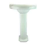 Portsmouth 22 in. Corner Pedestal Combo Bathroom Sink in White with Overflow