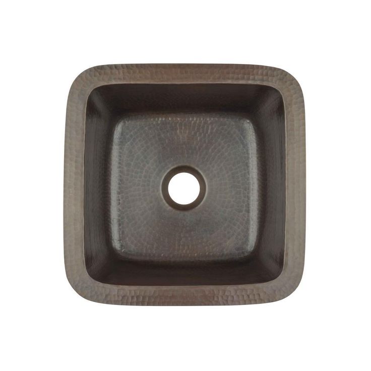 Pollock Undermount Solid Copper 12 in. Single Bowl Kitchen Sink in Aged Copper