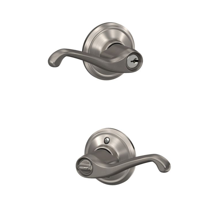 Schlage F51 Flair Flair Aged Bronze Reversible Keyed Entry Door Handle