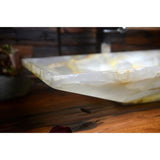 Tami Vessel Sink in White Onyx Stone