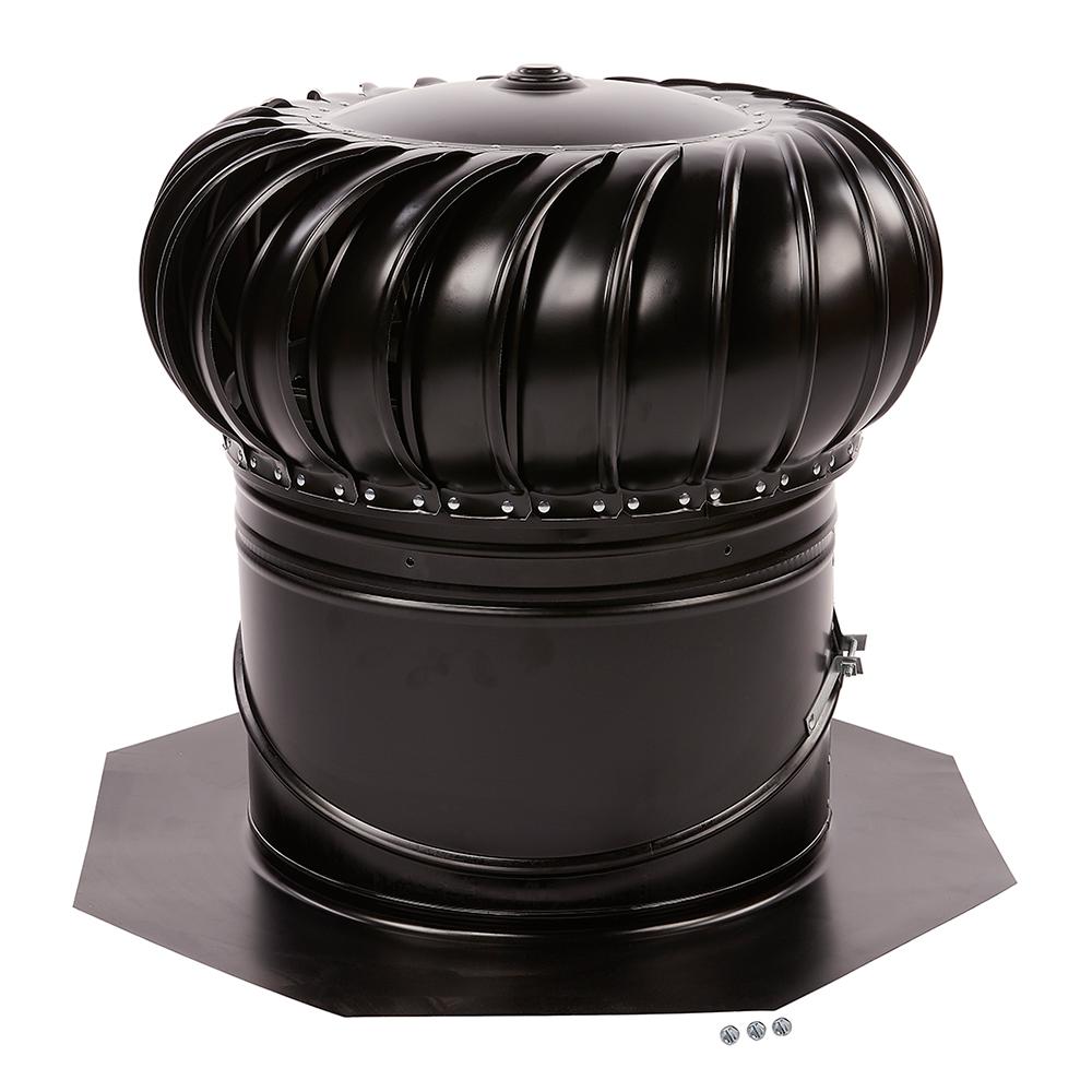 14 in. Aluminum Internally Braced Dual-Bearing Wind Turbine in Black - Super Arbor