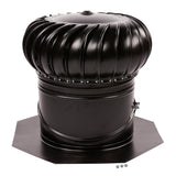 14 in. Aluminum Internally Braced Dual-Bearing Wind Turbine in Black - Super Arbor