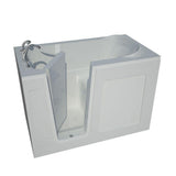 Rampart 4.5 ft. Walk-in Non-Whirlpool Bathtub with Easy Up Adhesive Wall Surround in White - Super Arbor